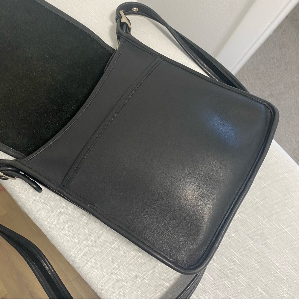 Coach Vintage Black Studio Flap Black Leather Crossbody - Excellent Condition - Picture 8 of 16